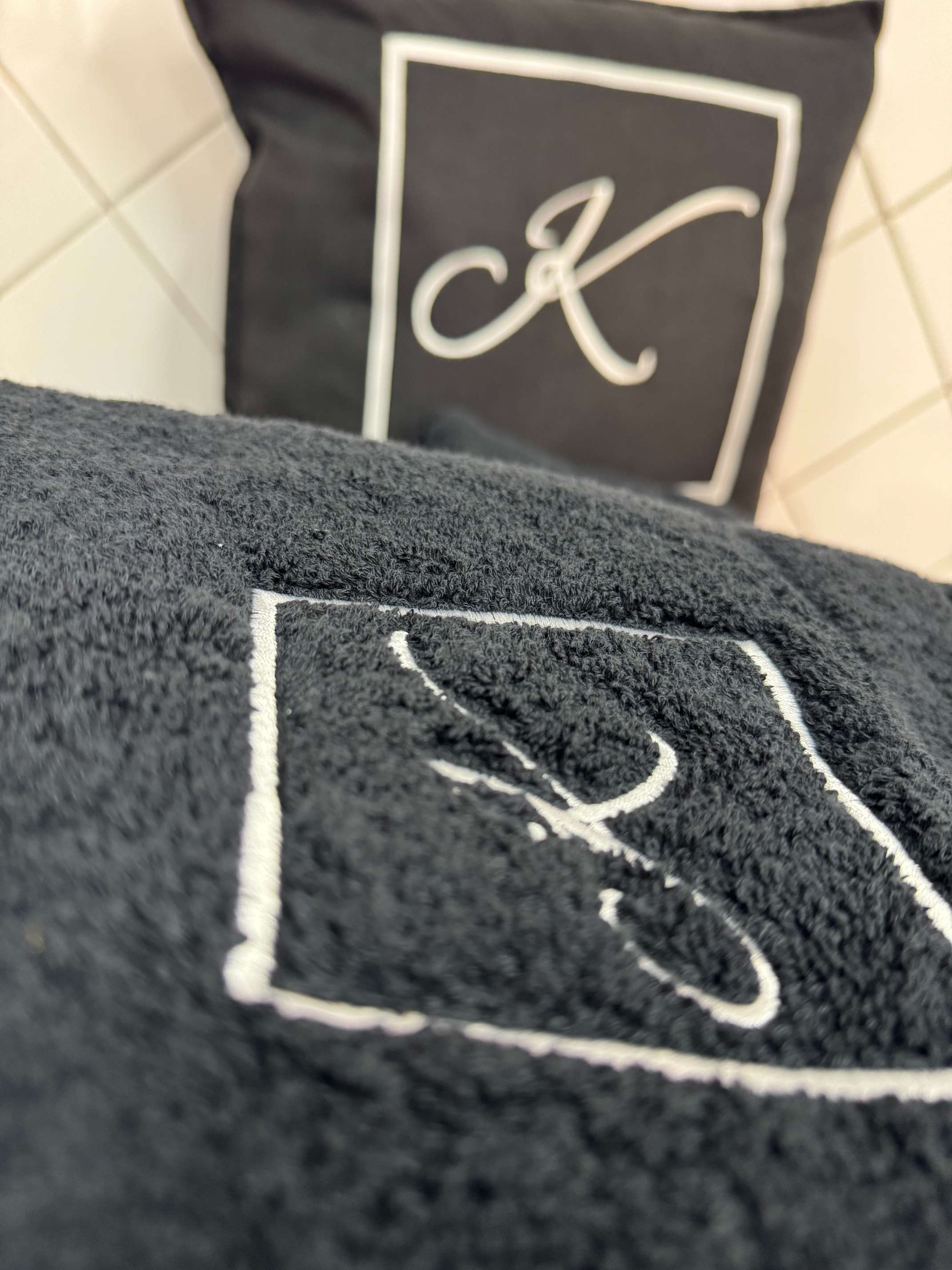 Monogrammed towels