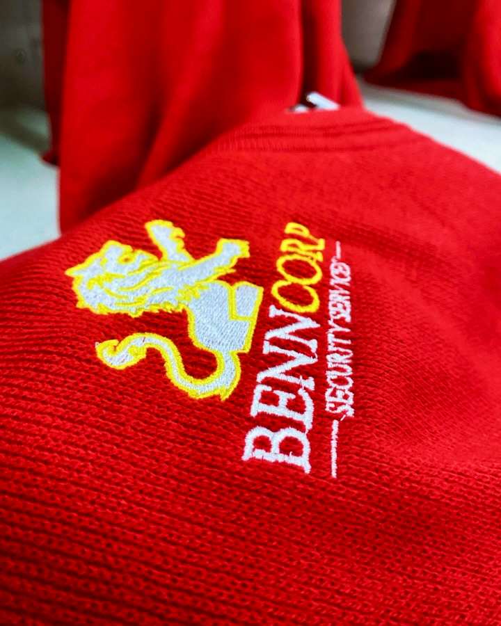 Benncorp Security branded golf shirt